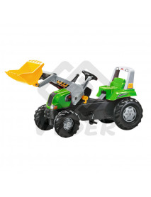 Rolly Toys Zelený šľapací traktor s nakladačom Junior RT