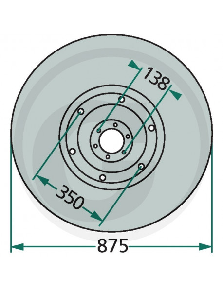 GRANIT Klzný tanier 875 mm