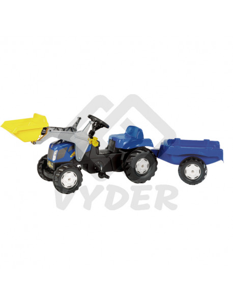 Šľapací nakladač s prívesom New Holland T7040