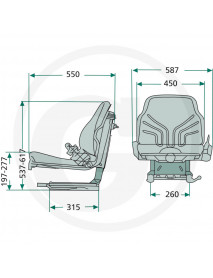 GRAMMER Komfortné sedadlo Universo Basic MSG44/520